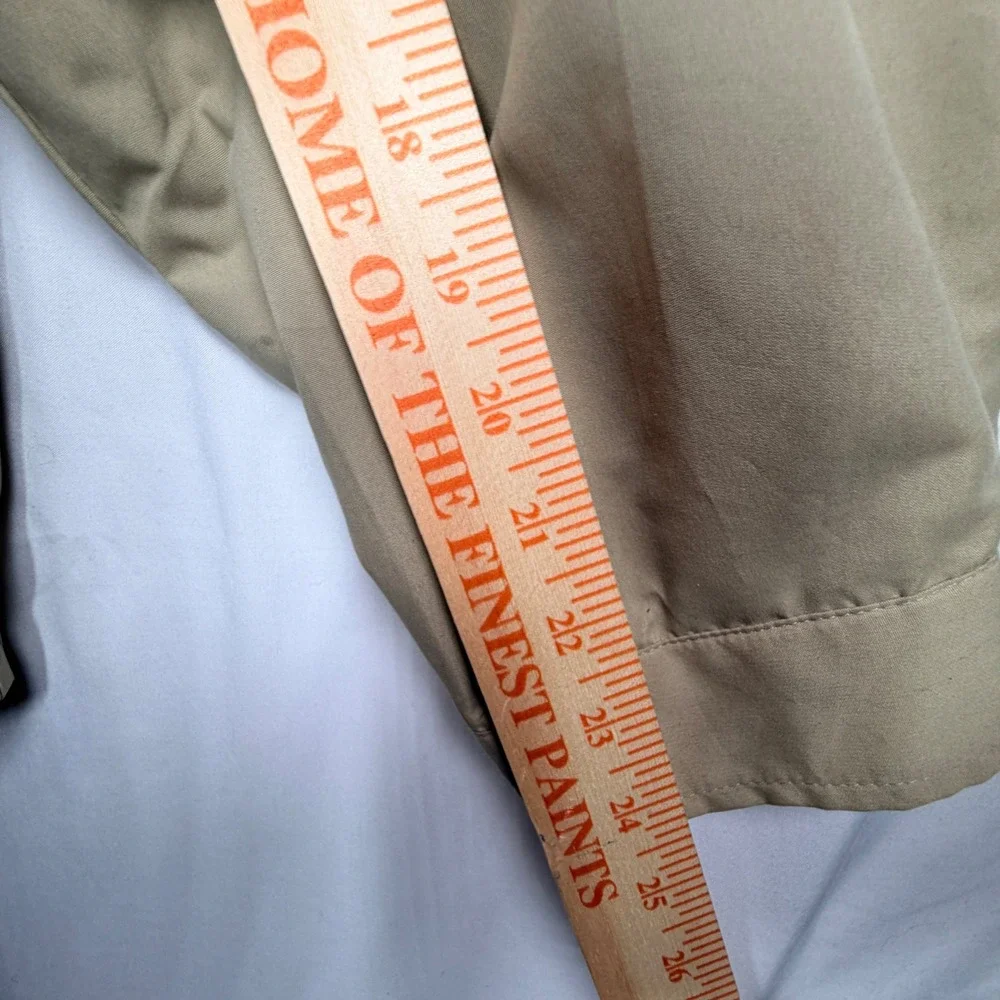 Greg Norman Tasso Elba Jacket Size L Beige Full Zip Shark Logo Harrington Mens - Picture 8 of 11